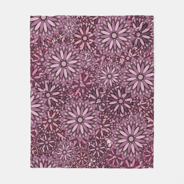 Vintage abstract background. Mandala style. seamle Fleecedecke (Vorderseite)