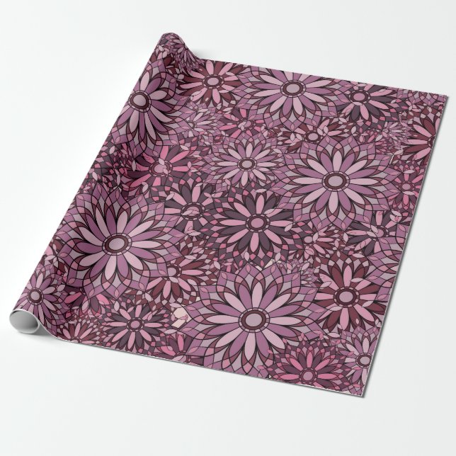 Vintage abstract background. Mandala style. seamle Geschenkpapier (Ungerollt)
