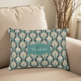 Vintage Abstract Botanical Monogram Floral Pattern Dekokissen