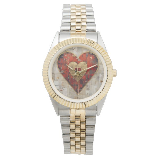 Vintage Abstract Hearts - eWatch Watch Armbanduhr (Vorderseite)