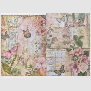 Vintage Abstrakte Art Decoupage Seidenpapier