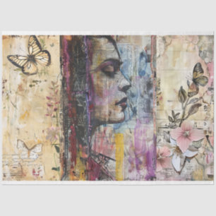 Vintage Abstrakte Art Decoupage Seidenpapier