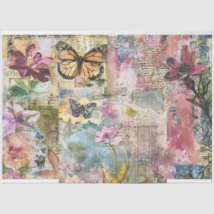 Vintage Abstrakte Art Decoupage Seidenpapier