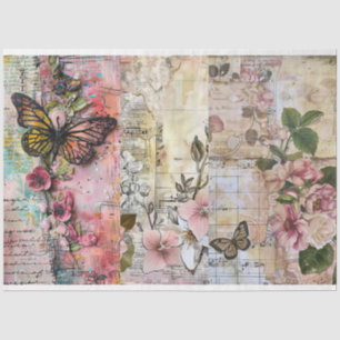 Vintage Abstrakte Art Decoupage Seidenpapier