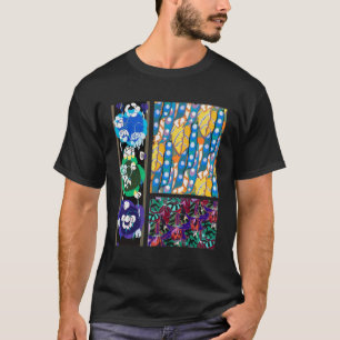 Vintage Abstrakte Blume Deko Muster Artw T-Shirt