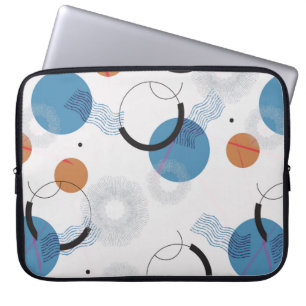 Vintage abstrakte geometrische Formen und Pinselfo Laptopschutzhülle
