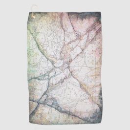 Vintage abstrakte Karte von Nordamerika Golfhandtuch