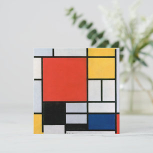 Vintage abstrakte Komposition von Piet Mondrian Einladung