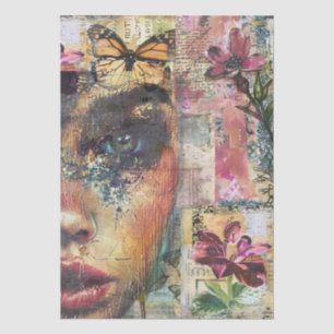 Vintage abstrakte Kunst Decoupage Seidenpapier