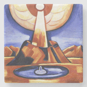 Vintage-Abstrakte Kunst von Marsden Hartley Yliast Steinuntersetzer