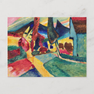 Vintage Abstrakte Landschaft Wassily Kandinsky Postkarte
