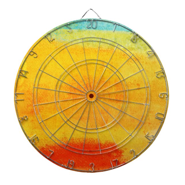 Vintage Abstrakte Malerei Dartscheibe (vorne)