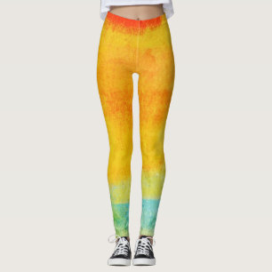 Vintage Abstrakte Malerei Leggings