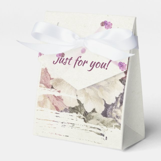 Vintage abstrakte Rose Geschenkschachtel (Vorderseite)