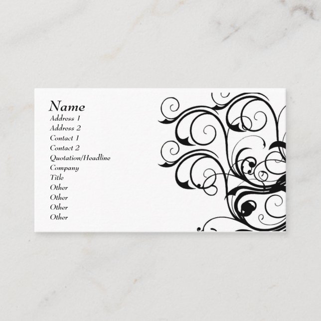 Vintage abstrakte Schablonen-Karte - besonders Visitenkarte (Vorderseite)