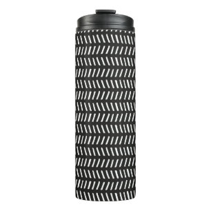 Vintage Abstrakte Streifen Horizontal Nahtlose Sei Thermosbecher