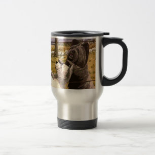 Vintage Abstrakte Terrier Aluminium Travel Mug Reisebecher