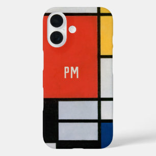 Vintage Abstrakte Zusammensetzung von Piet Mondria iPhone 16 Hülle