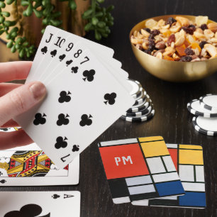 Vintage Abstrakte Zusammensetzung von Piet Mondria Spielkarten