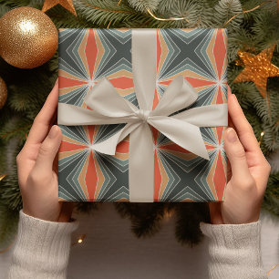 Vintage abstraktes farbenfrohes Weihnachtsmuster Geschenkpapier