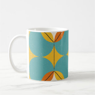 Vintage abstraktes, geometrisches skandinavisches kaffeetasse