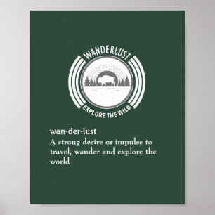 Vintage Abzeichen Cute Wall Art Poster Fernweh