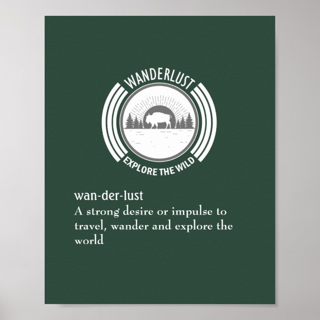 Vintage Abzeichen	Cute Wall Art Poster | Fernweh  (Vorne)