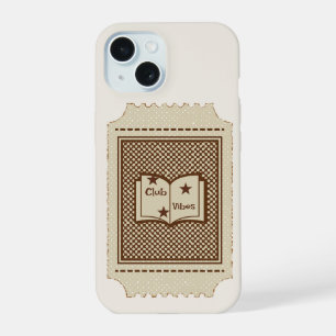 Vintage-Abzeichen Lustige Handyhülle Buchclub-Vi iPhone 15 Hülle
