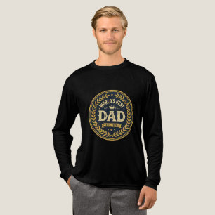 Vintage-Abzeichen-T-Shirt zum Vatertag 'Bester Vat Tri-Blend Shirt