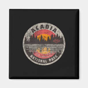 Vintage Acadia Nationalpark Maine Camping Wandern Magnet