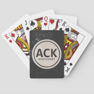 Vintage-ACK-Nantucket-MA-Strand-Tag-Spielkarten Spielkarten