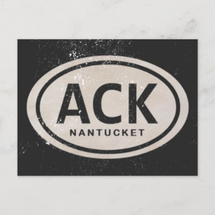 Vintage-ACK-Nantucket-MA-Strandanhänger-Postkarte Postkarte