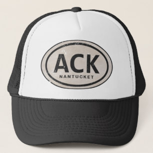 Vintage ACK Nantucket Massachusetts MA Strandanhän Truckerkappe