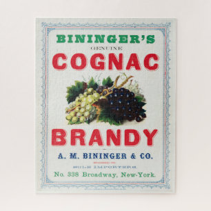 Vintage Ad for Biningers Cognac Brandy. Puzzle