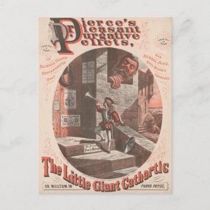 Vintage Ad for Dr. Pierce's Purgative Pellets Postkarte