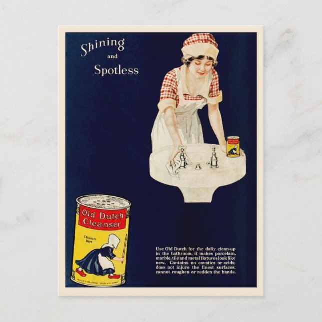 Vintage Ad for Old Dutch Cleanser Postkarte (Vorderseite)