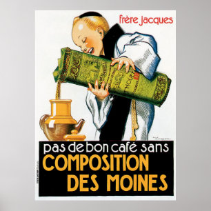 Vintage Ad Frere Jacques Coffee Poster