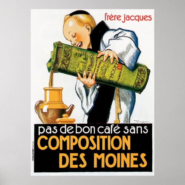 Vintage Ad Frere Jacques Coffee Poster (Vorne)