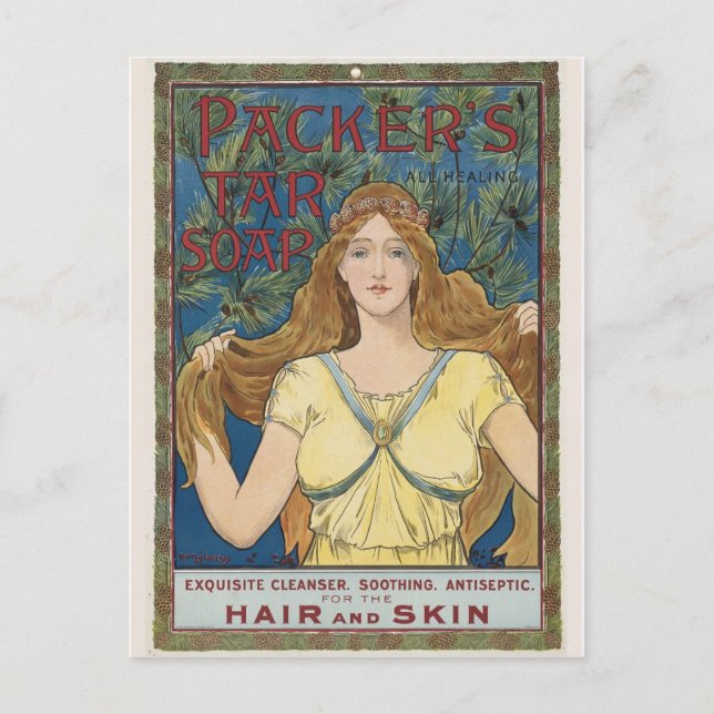 Vintage Ad Grafik Postkarte (Vorderseite)