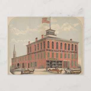 Vintage Ad of August Baetzhold, Wines & Liquors Postkarte