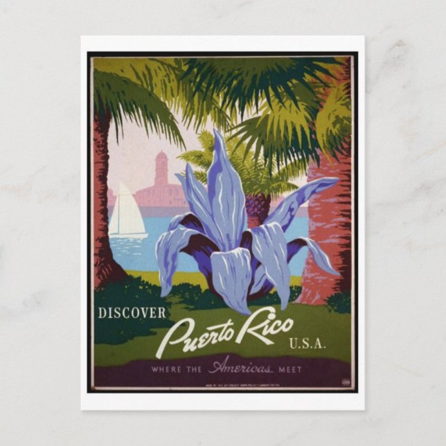 Vintage Ad Poster Postkarte (Vorderseite)