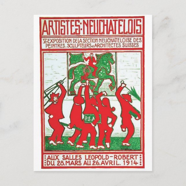 Vintage Ad Poster Postkarte (Vorderseite)