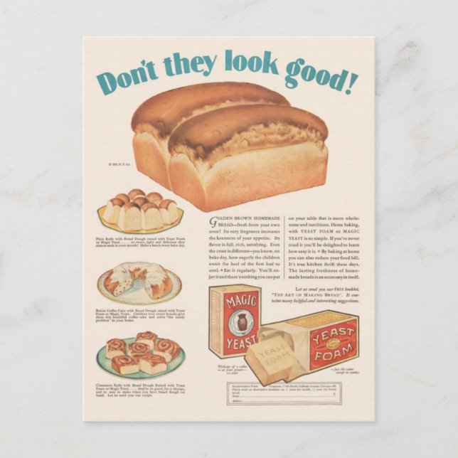 Vintage Ad Poster Postkarte (Vorderseite)