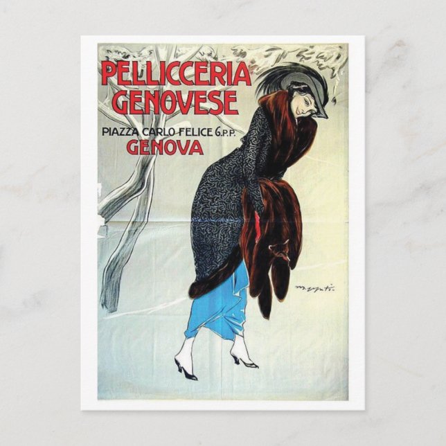 Vintage Ad Poster Postkarte (Vorderseite)