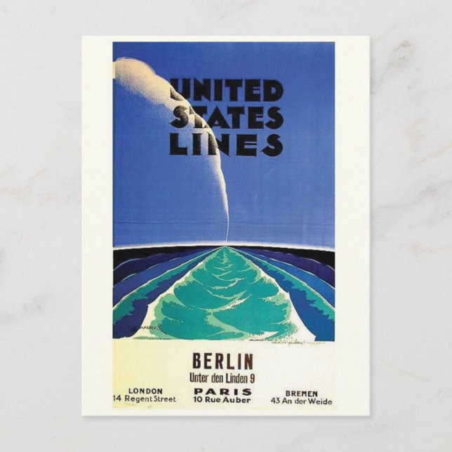 Vintage Ad Poster Postkarte (Vorderseite)