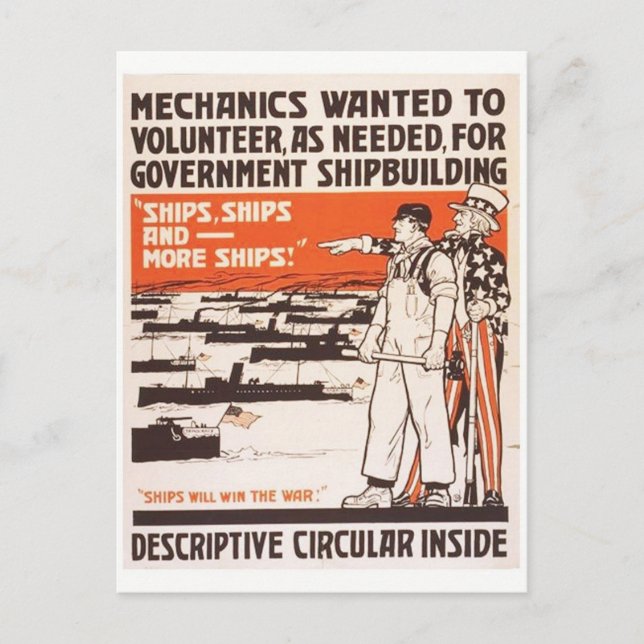 Vintage Ad Poster Postkarte (Vorderseite)