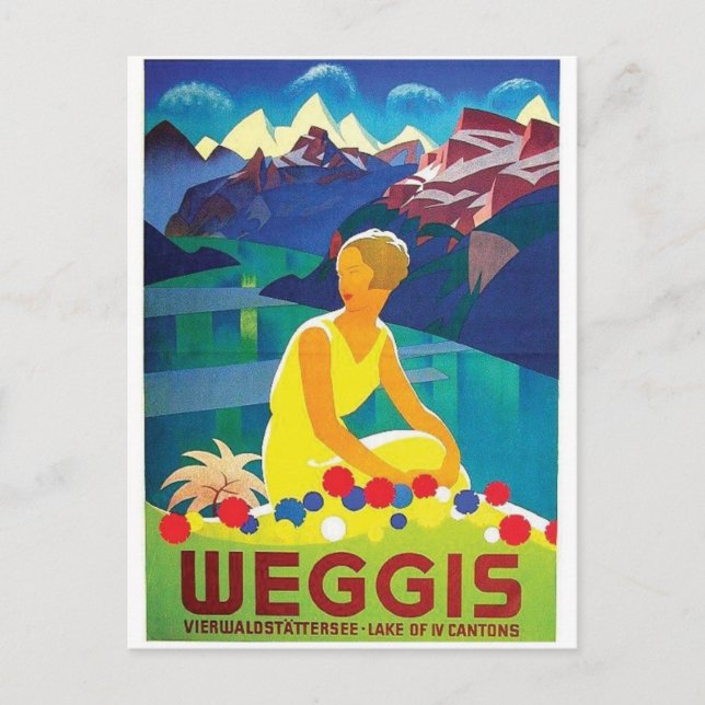 Vintage Ad Poster Postkarte (Vorderseite)