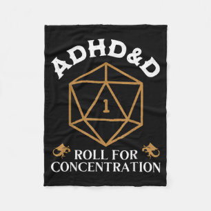 Vintage-ADHS-Rolle für Konzentration Dnd Männer Fr Fleecedecke