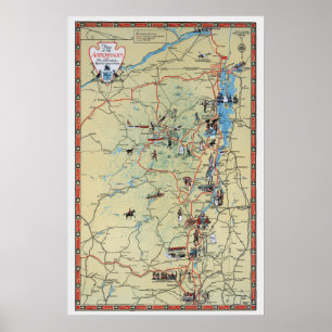Vintage Adirondacks - 1929 Poster