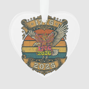 Vintage Adler 1776 2026 Shirt Blase Patriotisch Ornament